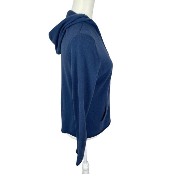 Lord & Taylor 100% Two-Ply Cashmere Full Zip Hoodie Women's Size LP Quiet Luxury - Picture 6 of 12